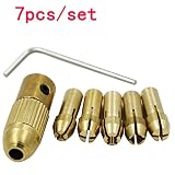 高品質5pcs /セット0.5-3ミリメートル小型電気ドリルビットコレットマイクロツイストドリルチャックセット