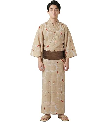 Amazon.co.jp: tsumori chisato ゆかた 灰青地紺格子 ドット柄 綿麻