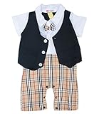 Munya Munya(ムニャムニャ) ベビー フォーマル ロンパース スーツ 服 出産祝い 結婚式 入園入学 (95)