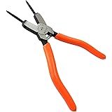 フジ矢 スナップリングプライヤー (握ると先端が閉じる穴用・直爪)先端直径φ2.0mm リング範囲12-65mm 替え爪式 185mm FCS-185 オレンジ