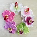 6pcs Orchid Flowerヘアクリップブライダルウェディングハワイパーティーガール