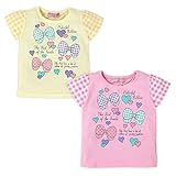 (イエロー/90cm)ベビー服 女の子 Tシャツ プリント Aライン 女児 ベビー