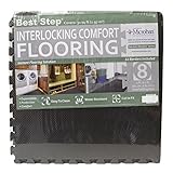 Best Step酷使快適フローリング。8パックPlus Borders ( 2 ' x 2 ' x 3 / 8 " ) ( 1パックの8タイル= 32平方フィート）抗疲労、Microban保護され、