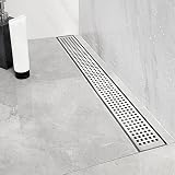 neodrain za3g03 LinearシャワーDrain with QuadratoパターンGrate、24インチ、つや消し304ステンレススチール 24インチ ZA3-24-G03