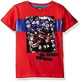 GUESS Little Boys' Short Sleeve Guitar Pic Graphic Tee Shirt Dressy Ocean Coral 6 [並行輸入品]
