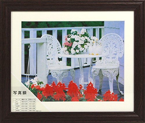イワタ 額縁 写真額 テラス 六つ切り 木製 ブラウン Mp 95br 6 文具百貨