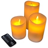 HONONARI LEDキャンドルライト 大中小3点セット 専用リモコン付 間接照明 S3