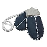 Lambskin Sock Mittens - Blue by Heitmann Felle