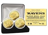 NFL Baltimore Ravens Super Bowl XLVII Championsゴールド3コインセット