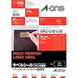 エーワン ラベルシール クラフト紙 ダークブラウン スクエア 40面 15シート 31747