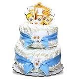 Blue Burt's Bees Newborn Baby Diaper Cake Gift for Boys by Gifts to Impress
