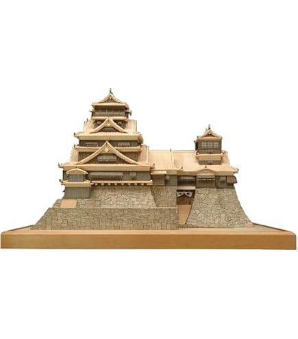 Amazon.co.jp: ウッディジョー/木製建築模型 1/150熊本城+塗料セット