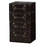 チェスト 4段 タンス 収納家具 ダークブラウン
