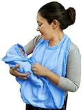 Extra Large Hands Free Absorbent Hooded Towel, Blue, Frenchie Mini Couture by Frenchie Mini Couture 