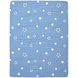 6重ガーゼケット(スター)《コンビミニ》 フリー ブルー