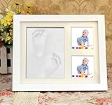 Haobase 手形フレーム ベビー記念品 ベビープリント手足型 誕生記念 出産祝い メモリアル 写真立て