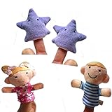 連楽　LianLe ぬいぐるみ 手踊り 縫いぐるみ フィンガーパペット 星の型 ４個 指人形セット かわいい ベビー用品 おもちゃ 幼稚園 保育園