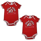 ( Pack of 2 ) Utah Utes NCAA幼児Footballワンピースロンパース レッド