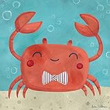 Oopsy Daisy Fine Art for Kids Let 's Set Sail Crabキャンバス壁アートby Anne Bollman 21 x 21" NB21636
