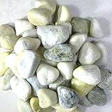 ［砂利 玉砂利 30kg］お庭にぴったりとっても綺麗な黄緑化粧玉石pe04
