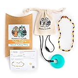 Baltic Amber Teething Necklace for Babies - Lab-Tested - Silicone Teething Necklace Gift Set - 3 Siz