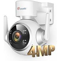 Amazon.co.jp: Ctronics 防犯カメラ 屋外 自動追跡 2.5K 4MP