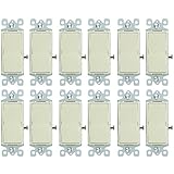 Sunlite 08130-su e511 3 Way Groundedロッカースイッチ、ホワイト 12 Pack E512/CD/12PK 12