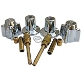LASCO 01-9427 Central Brass New Style Two Valve Tub or Shower Trim Kit with Stems Handles, Flanges a