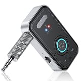 Oldstar Bluetoothトランスミッター Bluetooth5.3 トランスミッター & レシーバー ぶるーつーす送信機 Bluetooth送信機＆受信機 ハンズフリー通話対応 車載スピーカーなど使用/TV/ホームステレオ 3.5mmイヤホンジャック搭載 小型 充電しながら使用可 日本語取扱説明書付き