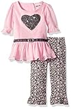 Little Lass Baby Girls' 2 Piece Legging Set Zigzag Crochet Pink 3-6 Months [並行輸入品]