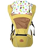赤ちゃん抱っこひも_ベビーキャリアバックパック多機能スリング通気性フード付き_Four Season Yellow_waist:70-108cm