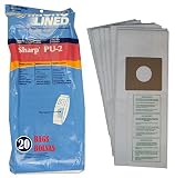 (20) Sharp PU-2 DVC Micro-Lined American Made Premium Upright Bags, 20 Bags.