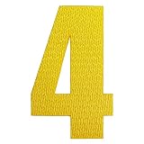 数字ワッペン 3cm イエロー 4（ヨン）