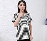 Amenity Life 授乳 ボーダーTシャツ 楽々 授乳服 マタニティ ウエア フリーサイズ