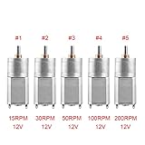 DCギヤモータ 1減速モータ 2V 高トルク電動歯車減速モーター 15〜200RPM外径20MM(15RPM)