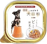 （まとめ買い）わんわん 犬日和 ごろごろビーフ 野菜入り 100g 犬用フード 【×32】