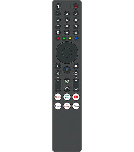 VINABTY Mandos a Distancia por Voz de Repuesto Aptos para TCL Mini LED Smart TV 65C8K 75C89K 75Q8CX7 Q8CX7 85Q8CX7 98Q8CX7 RC933A-FMB1 W8U-RC933A,con illuminazione di Fondo