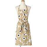 marimekko エプロン Pieni Unikko ウニッコ オフホワイト×ベージュ×ダークブルー 069907 185 83.5cm [並行輸入品]