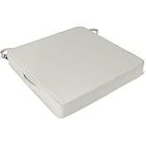 Amazonベーシック チェアクッション 防水 座布団 シートクッション 厚手スポンジ 55.9cm × 55.9cm × 7.6cm 2個入り ベージュ