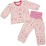 ガールズ|キッズ|パジャマ[enfant pur]腹巻付ニットキルトパジャマ|長袖上下セット|クリスマス柄|寝間着|女の子|女児 90cm PP-ピンク