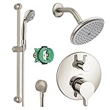 Hansgrohe KSH04448-27466-94BN Raindance Shower Faucet Kit with Handshower Wallbar PBV Trim with Dive