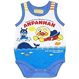 【本体綿100％】2016年 夏物 アンパンマン 天竺 パトロール柄 ノースリロンパス Anpanman サックス◇70cm