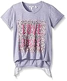 GUESS Big Girls' Short Sleeve Jewelled T-Shirt Purple Love 7 [並行輸入品]