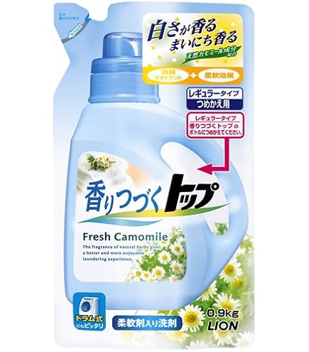 Amazon | 香りつづくトップ フレッシュカモミール 柔軟剤入り洗剤 蛍光