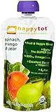 Happy Family happy tot Purees - Spinach Mango and Pear - 4.22 oz - 8 pack by Happy Family [並行輸入品]