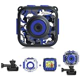 DROGRACE キッズカメラ IP68 30M防水 1080P録画 タイマー撮影 連写 顔認識 4倍ズーム 露出補正 迷彩ブルー DROGRACE キッズカメラ IP68 30M防水 1080P録画 タイマー撮影 連写 顔認識 4倍ズーム 露出補正 迷彩ブルー