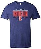 NCAA Illinois Illini Tradition半袖トライブレンドTシャツ、ネイビー、S