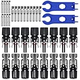 GTIWUNG 8組 セット MC-4コネクター ソーラーパネル 接続ケーブル用 M-C4型コネクター (オス・メス) M-C-4コネクタ 取り付けレンチ 2本