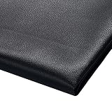 合皮 フェイクレザー PVC 137cm 厚さ0.5mm 生地 DIY ハンドメイド Gany (ブラック(黒), 1m)