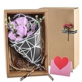 ソープフラワー 造花 GTidea プレゼント 花束 石鹸 フラワー 造花 バラ ブーケ プレゼント お返しお歳暮 誕生日 結婚祝い 定年祝い 還暦祝い 新築祝い 入学 卒業 送別会 メッセージカード